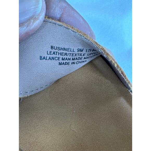 OTBT Bushnell Wedge Sandals Size 9 Leather Textile Stretch Strap Comfort Y2K - Picture 7 of 7